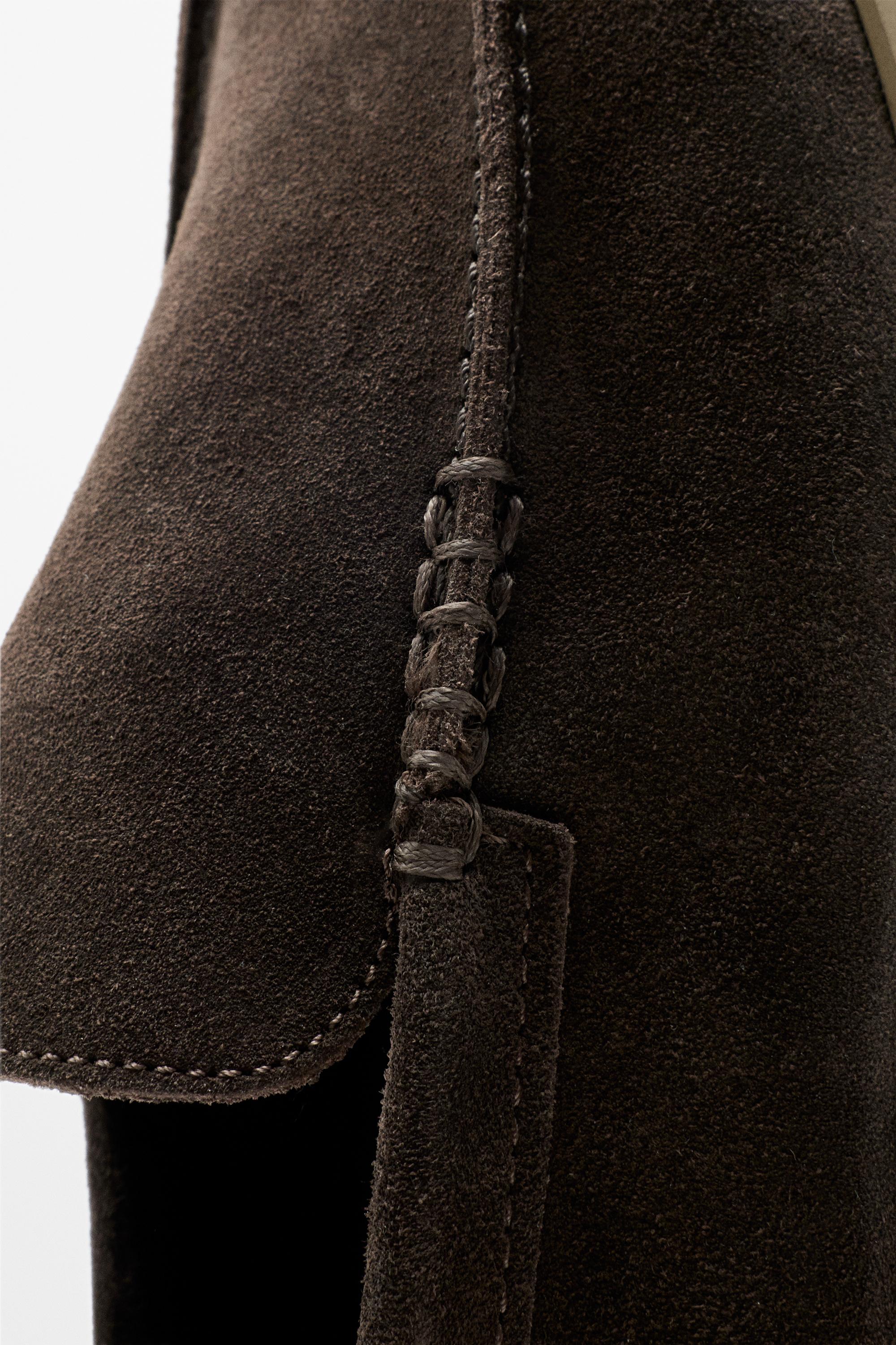 Soft split leather loafers